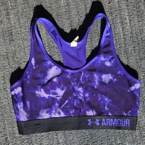Under Armour Purple Tie-Dye Sports Bra Racerback